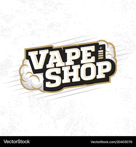 Modern professional logo emblem vape shop Vector Image