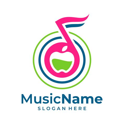 Apple Music Logo Vector. Music Apple logo design template 13453345 ...