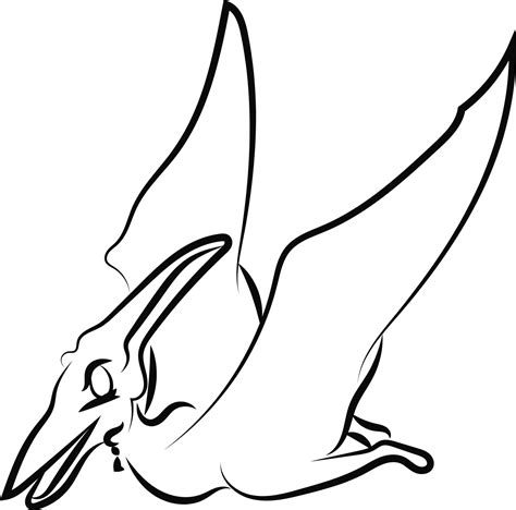 Simple Pterodactyl Drawing