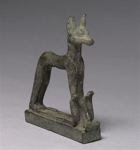 Jackal, 664-30 BC Egypt, Late Period, Dynasty 26 or later bronze, solid cast, Overall - h:11.80 ...