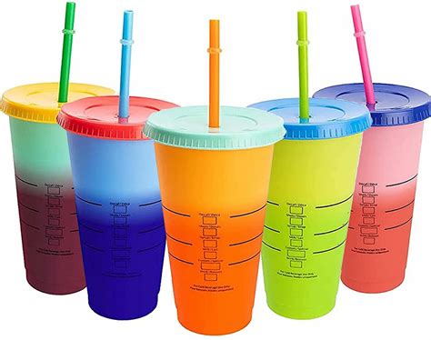 24oz Color changing tumblers with lids and straws,Color changing cups ...