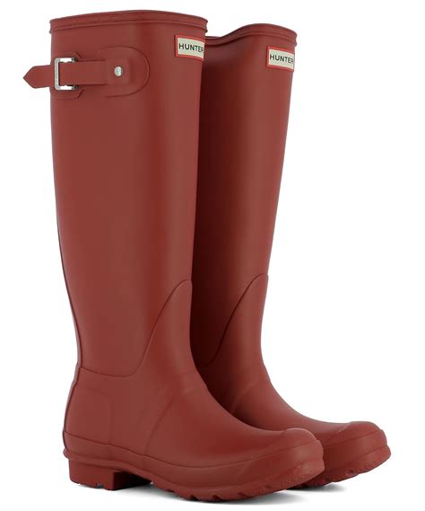 Hunter - Red Rubber Boots - Red, Women's Boots | Italist