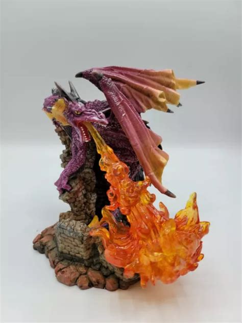 VINTAGE 2002 MYTHS & Legends Purple fire Dragon Uniquely Hand Painted W.U. $89.99 - PicClick