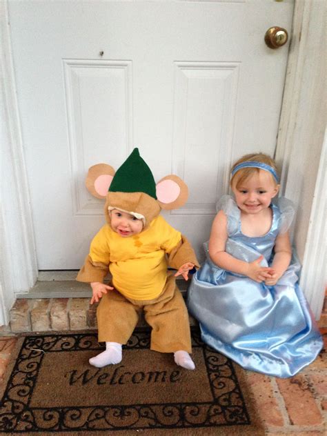 Cinderella and Gus Gus costumes I made. | Brother halloween costumes, Halloween costumes for ...