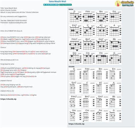 Chord: Sana Maulit Muli - tab, song lyric, sheet, guitar, ukulele | chords.vip