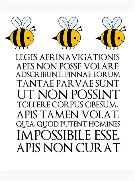 "Bee Movie Opening Quote in Latin" Framed Art Print for Sale by caemgenus | Redbubble