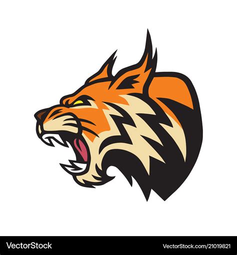 Lynx wildcat logo mascot Royalty Free Vector Image