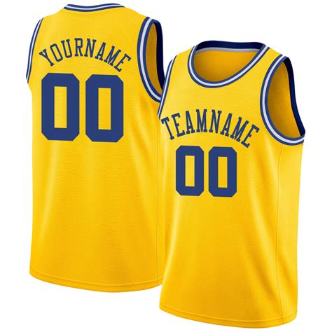 Custom Own Gold Royal White Basketball Stitched Jersey Free Shipping ...