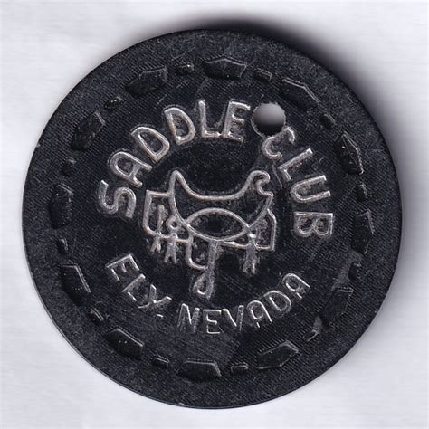 Saddle Club, Ely, Nevada, 1975-1979, $5 - Vintage Casino Chip