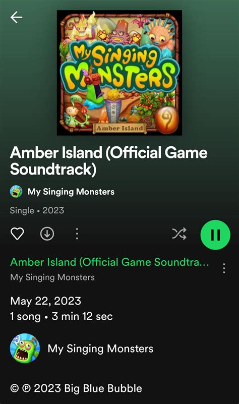 Amber Island is on Spotify now : r/MySingingMonsters