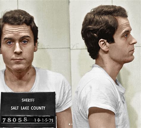 Ted Bundy mugshot. HQ colorized by me | Asesinos en serie, Documentales ...