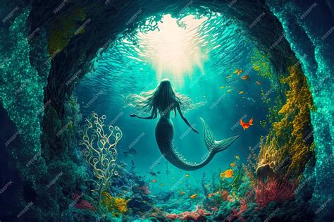 Fantasy Mermaid Underwater