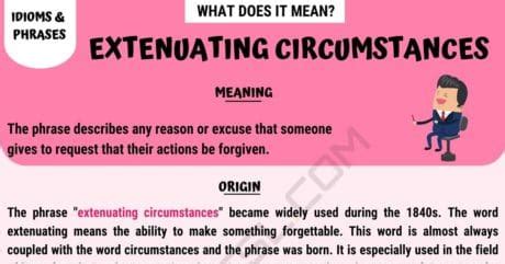 "Extenuating Circumstances" Meaning with Helpful Examples in English • 7ESL