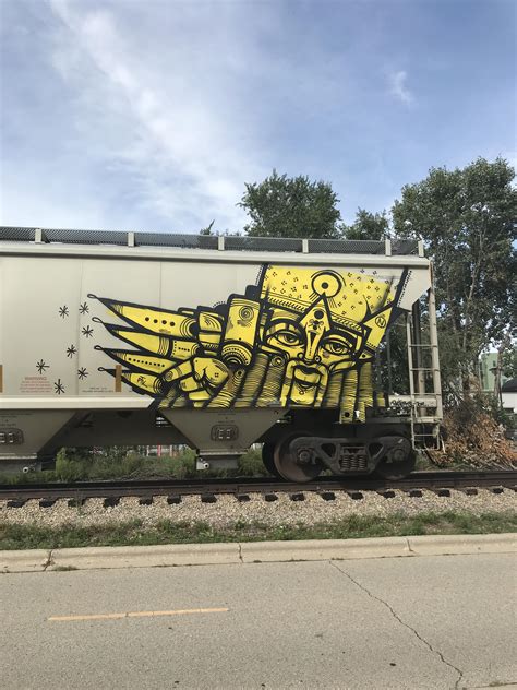 Graffiti on a freight train car. : r/pics