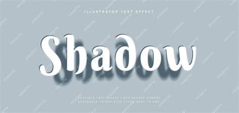 Premium Vector | White Shadow Text Style Font Effect