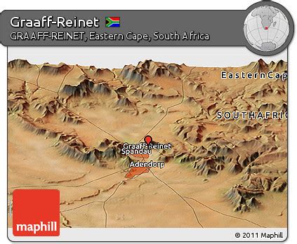 Free Satellite Panoramic Map of Graaff-Reinet