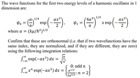 (Solved) - The wave functions for the first two energy levels of a ...