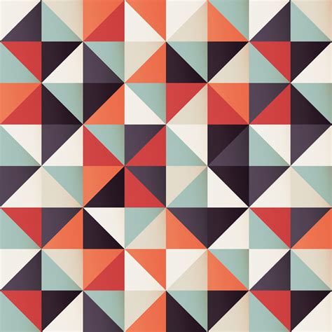 Geometric seamless pattern with retro triangles 694132 Vector Art at Vecteezy