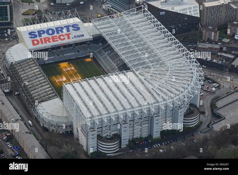 Aerial photograph of Newcastle United Football Club St James' Park Stadium Stock Photo - Alamy