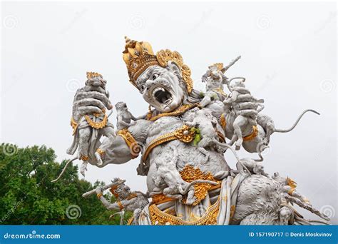 Ancient Statue of Kumbhakarna in Bedugul Botanical Garden, Bali, Indonesia Stock Image - Image ...