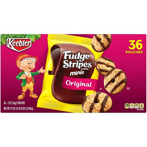 Keebler Fudge Shoppe Cookies Fudge Stripes Minis Original 72oz ...