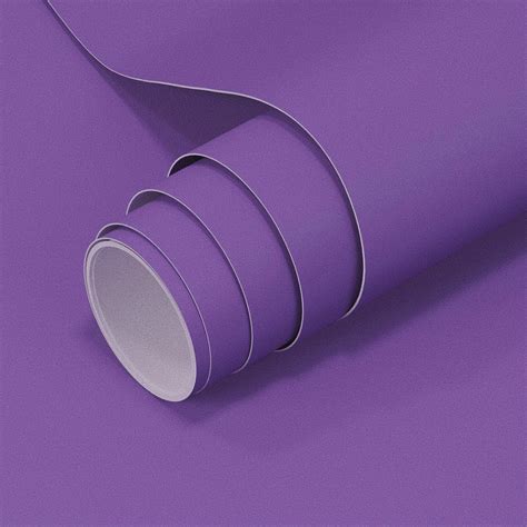 VOLEAAR 35 x 196 Inches Light Purple Wallpaper,Purple Contact Paper,Soild Color Paper,Peel and ...