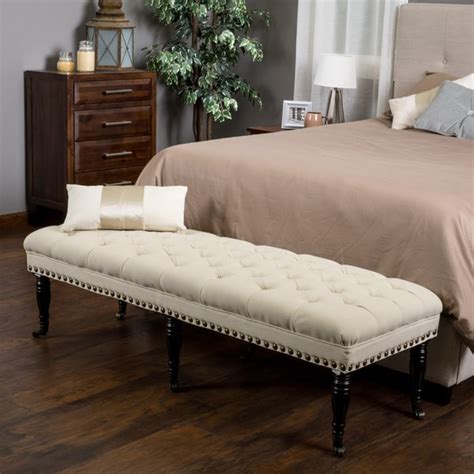Shop Hastings Tufted Fabric Ottoman Bench by Christopher Knight Home - On Sale - Free Shipping ...