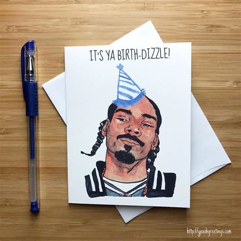 Snoop Dogg Birthday Card Snoop Dogg Gift Hip Hop Rap Music