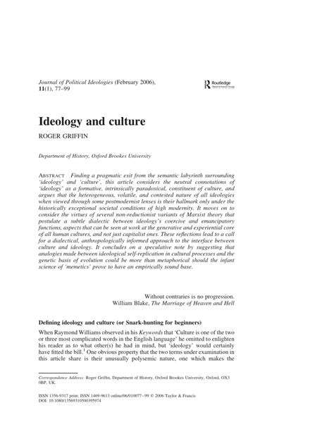 (PDF) Ideology and culture