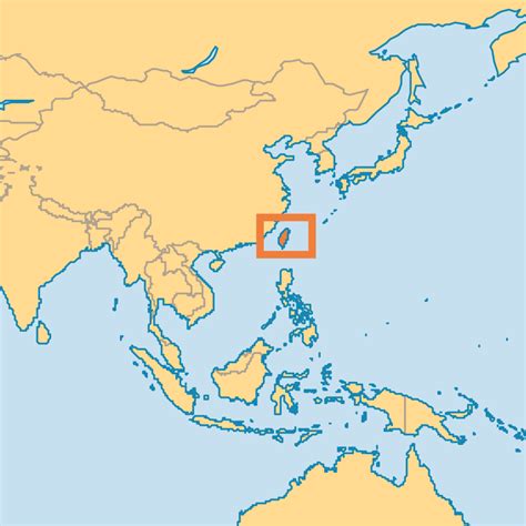 World Map Of China And Taiwan