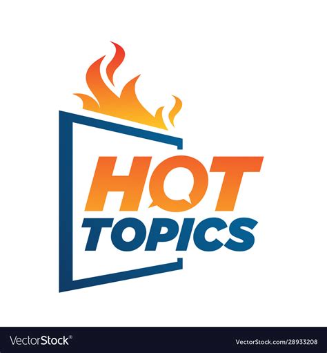 Hot topics logo background news designs Royalty Free Vector