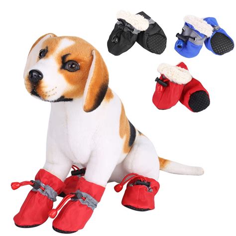 Dog Boots Waterproof Paw Protectors Dog Shoes with Adjustable Straps ...