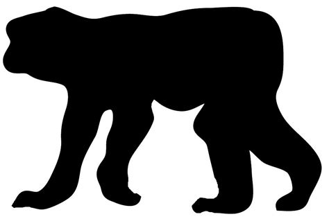 Gorilla Silhouette Vector Free at GetDrawings | Free download