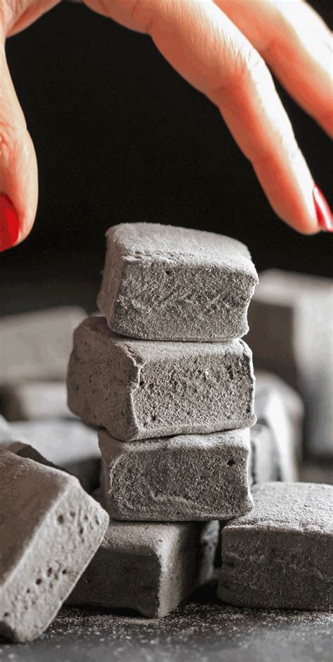 These Healthy Black Velvet Marshmallows are just as sweet and fluffy as regular marshmallows ...