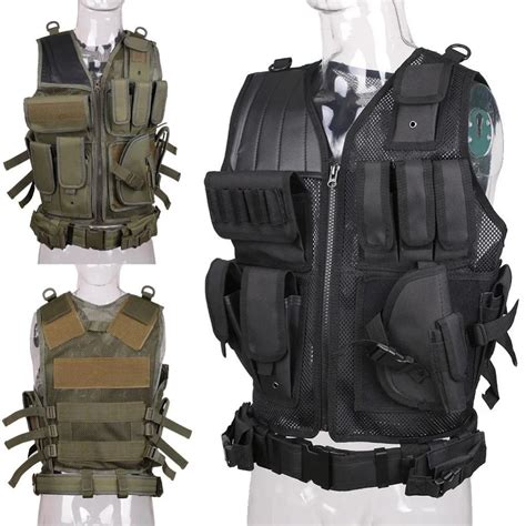 Military Tactical Vest Army Hunting Molle Airsoft Vest Outdoor Body Armor Swat Combat Painball ...