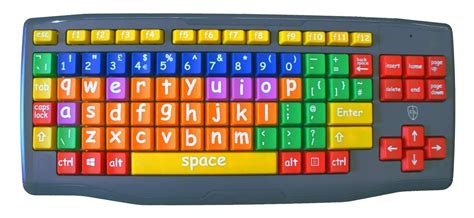 Buy Easy2Use Large Key Large Print Lower Case Coloured Kids Keyboard ...