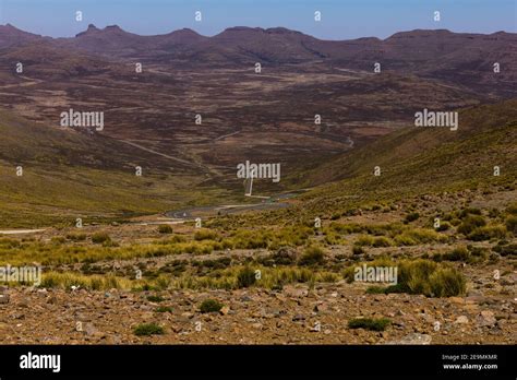 Mountainous landscape, Kingdom of Lesotho, Africa Stock Photo - Alamy