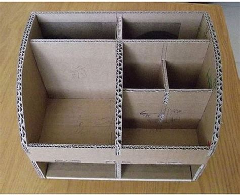 cajas de carton | Artesanías con caja de cartón, Muebles de carton reciclado, Organizador para ...