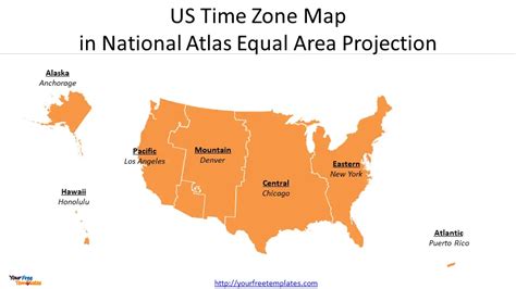 America Time Zone Map Free PowerPoint Template, 42% OFF