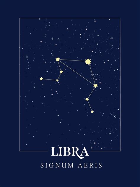 Libra Constellation Zodiac Art Print Astrological Sign Wall | Etsy