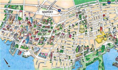 Newport Naval Station Labeled Map