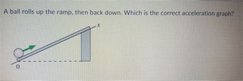 Solved A ball rolls up the ramp, then back down. Which is | Chegg.com