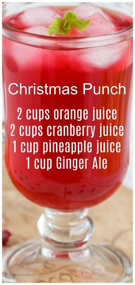 Non Alcoholic Christmas Punch drink recipe | Christmas punch recipes ...