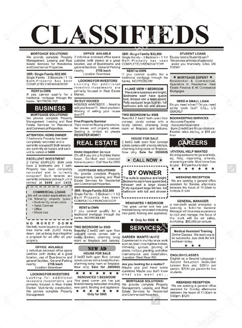 Newspaper Ad Template | Template Business