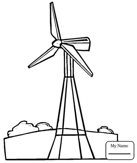 Wind Turbine Drawing at GetDrawings | Free download