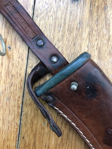 Puma Knife Sheath: Puma Pre 1964 Original White Hunter Knife Leather Sheath