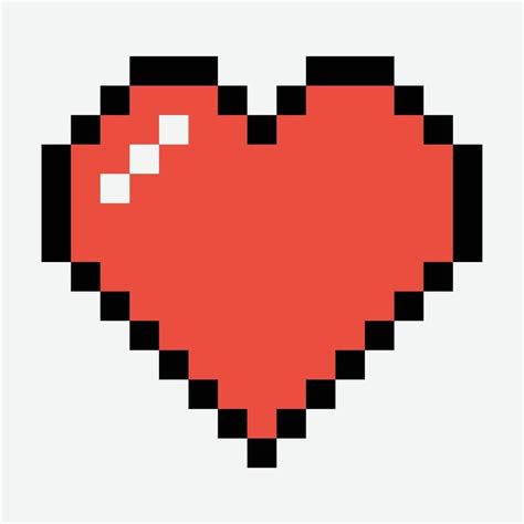Download Red heart pixel art for free
