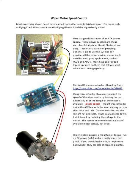 an instruction manual for the motor speed controller