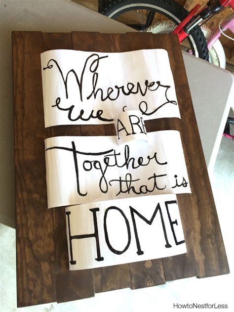 DIY Vinyl Lettering Painted Sign - How to Nest for Less™