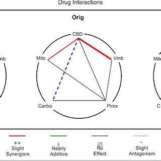 Polygonogram showing drug interactions of 5 drugs in combination with... | Download Scientific ...